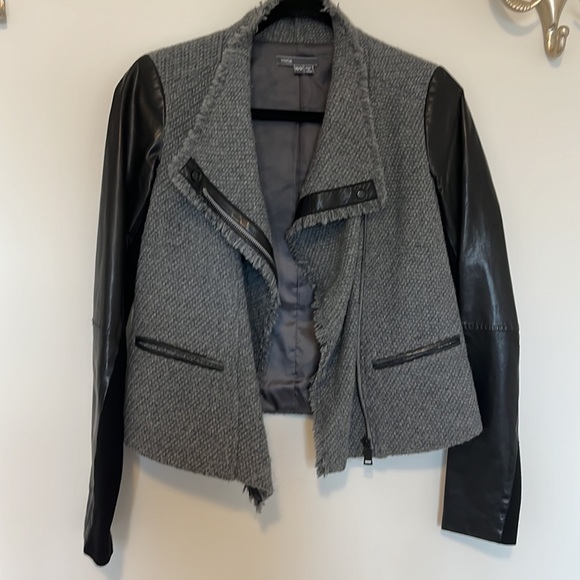 Vince Wool and Leather Moto Jacket - Picture 7 of 8